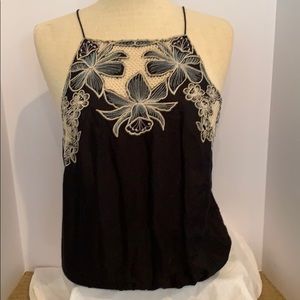 Free People black halter bodysuit